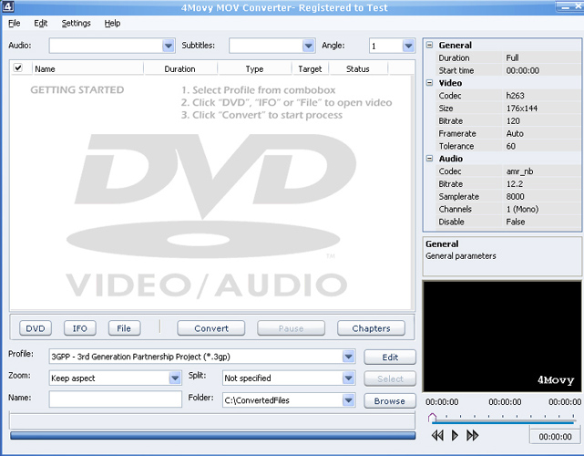 audio, video, multiformat, converter, encoder, decoder, 4musics, MOV, DVD, MPEG4, DivX, XVid, AVI, ASF, RM, MPEG-1, MPEG-2, FLV,